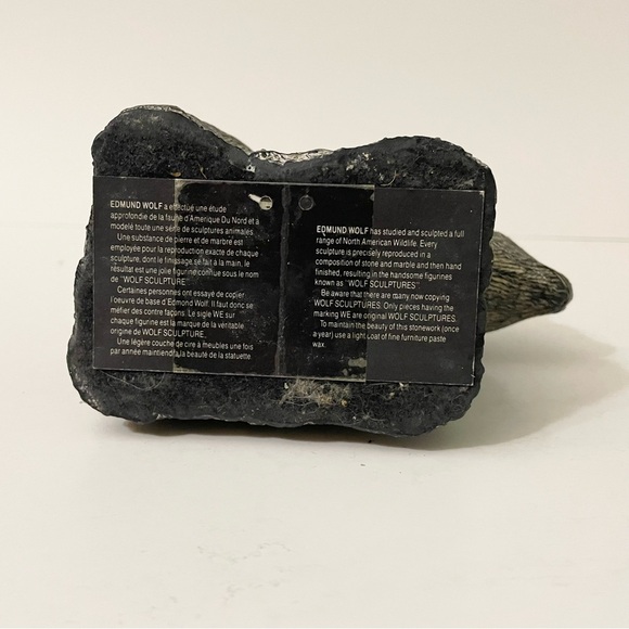 Edmund Wolf Sculpture Bear Stone Figure 4.5” Tall - Picture 10 of 16